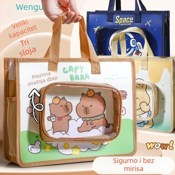 Wengu torba za učenike – vodootporna višenamjenska torba za dokumente (Marka: Wengu; Šifra proizvoda: K–001; Materijal: PP; Oblik: zatvoren tip, karikatura)