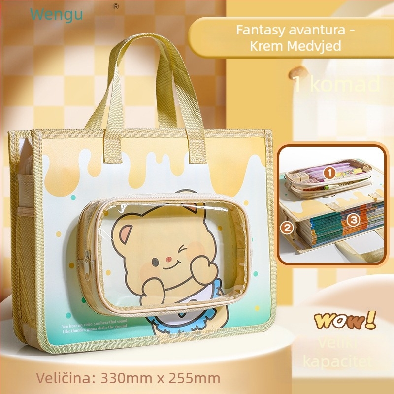 Wengu torba za učenike – vodootporna višenamjenska torba za dokumente (Marka: Wengu; Šifra proizvoda: K–001; Materijal: PP; Oblik: zatvoren tip, karikatura)