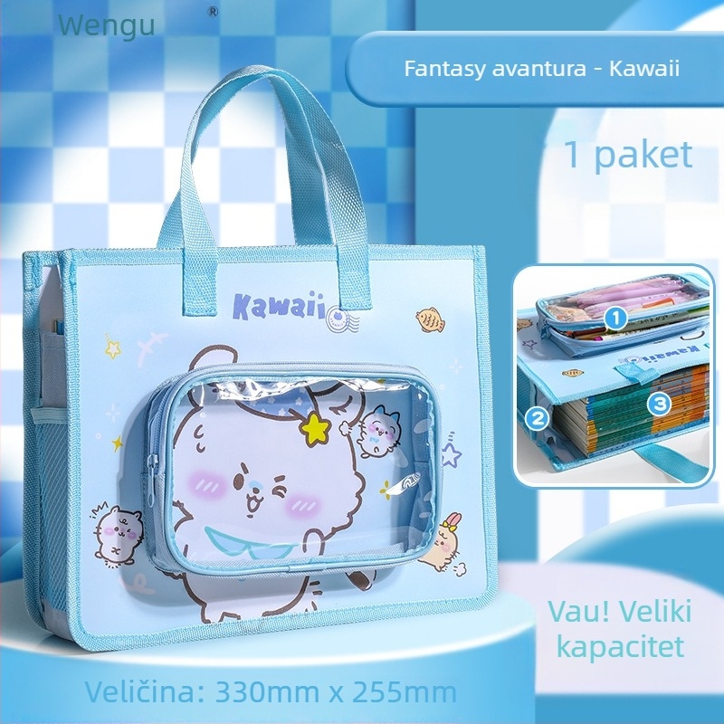 Wengu torba za učenike – vodootporna višenamjenska torba za dokumente (Marka: Wengu; Šifra proizvoda: K–001; Materijal: PP; Oblik: zatvoren tip, karikatura)