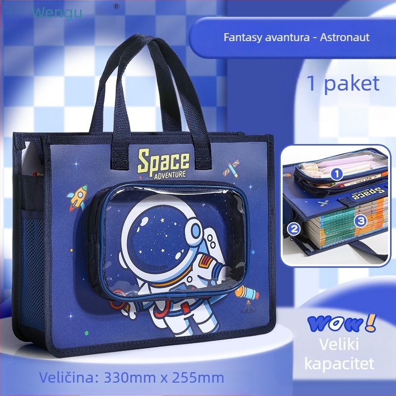 Wengu torba za učenike – vodootporna višenamjenska torba za dokumente (Marka: Wengu; Šifra proizvoda: K–001; Materijal: PP; Oblik: zatvoren tip, karikatura)