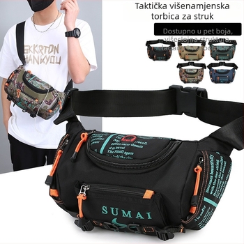 Muška torba za prsa s kamuflažnim uzorkom, Oxford tkanina, prozračna, ultra lagana, otporna na habanje, podstava od poliestera