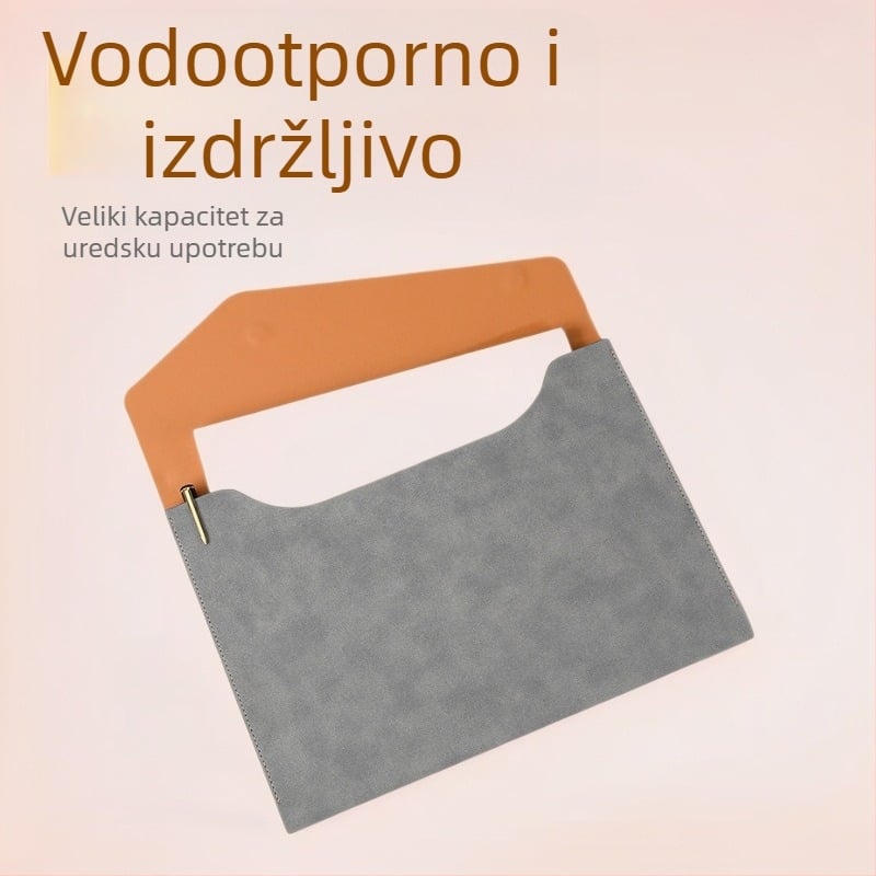 Torba za dokumente Huicai Stationery od PU kože, kopča na klik, nagib dizajn (Marka: Huicai Stationery; Materijal: PU koža; Zatvaranje: kopča; Dizajn: nagib)