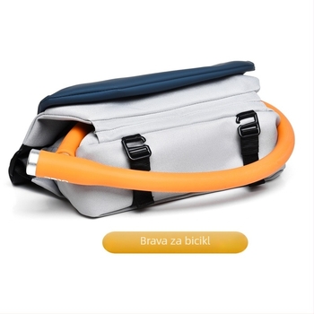 Muška torba za prsa, najlon, prozračna, geometrijski uzorak, kompatibilna s 8-inčnim prijenosnim računalom, gradski stil