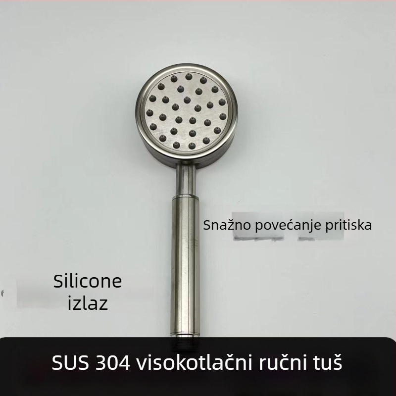 Nerđajući čelik gornja mlaznica tuša, pod tlakom, četverostruki navoj, krom završni brušeni premaz, kišna funkcija