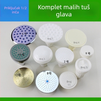 Gornja tuš glava, plastična, jednovodna glava, navojski priključak, moderan minimalistički stil