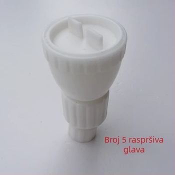Gornja tuš glava, plastična, jednovodna glava, navojski priključak, moderan minimalistički stil