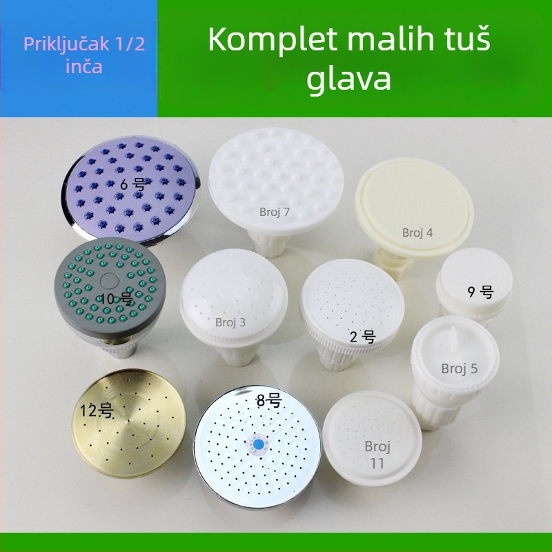 Gornja tuš glava, plastična, jednovodna glava, navojski priključak, moderan minimalistički stil