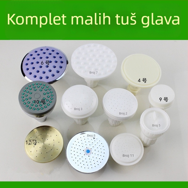 Gornja tuš glava, plastična, jednovodna glava, navojski priključak, moderan minimalistički stil