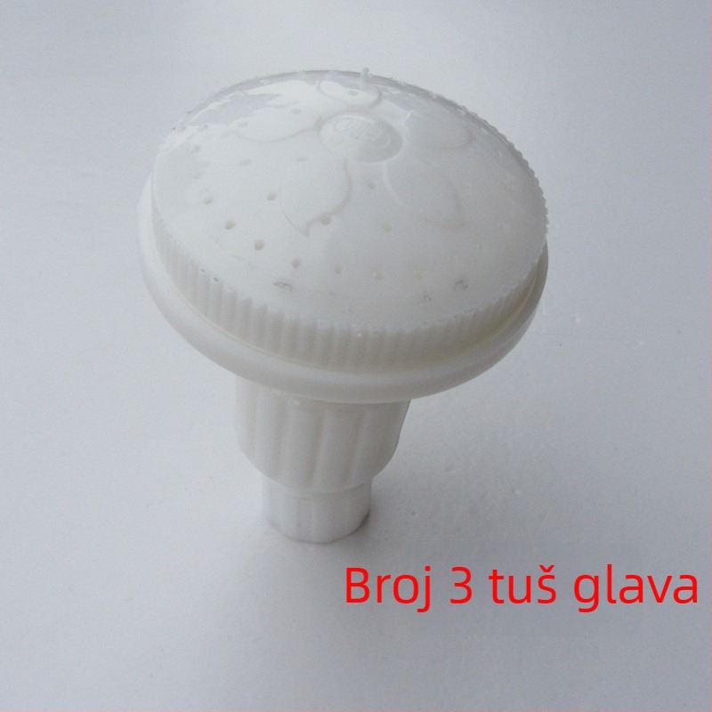 Gornja tuš glava, plastična, jednovodna glava, navojski priključak, moderan minimalistički stil