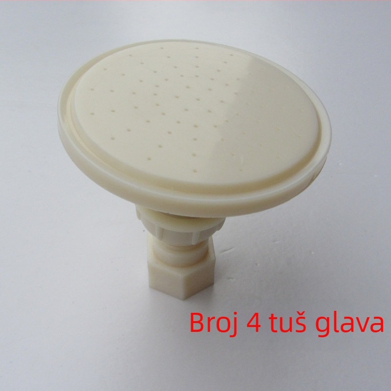 Gornja tuš glava, plastična, jednovodna glava, navojski priključak, moderan minimalistički stil