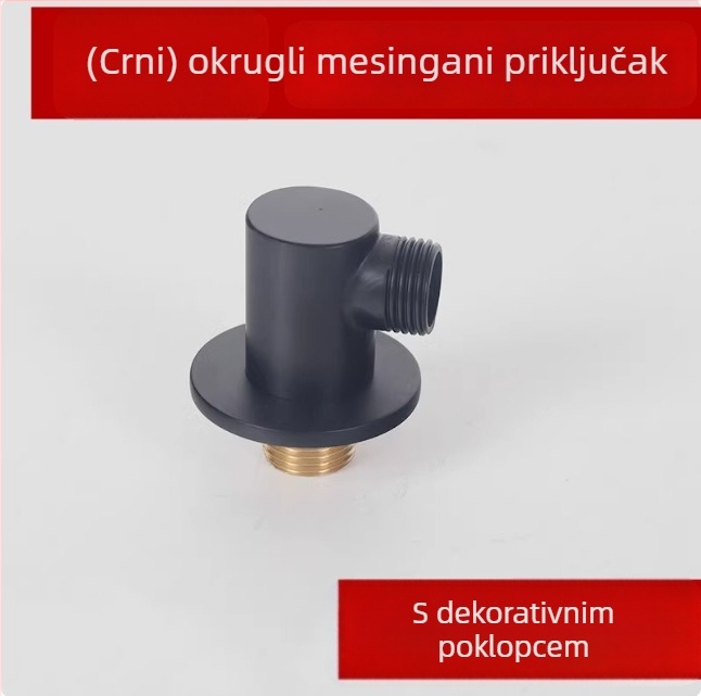 Bakreni adapter za tuš, model 6001-3, suvremeni minimalistički stil, radna temperatura 80°C