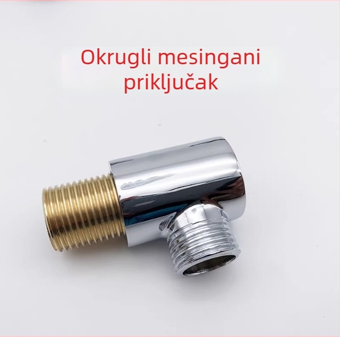 Bakreni adapter za tuš, model 6001-3, suvremeni minimalistički stil, radna temperatura 80°C