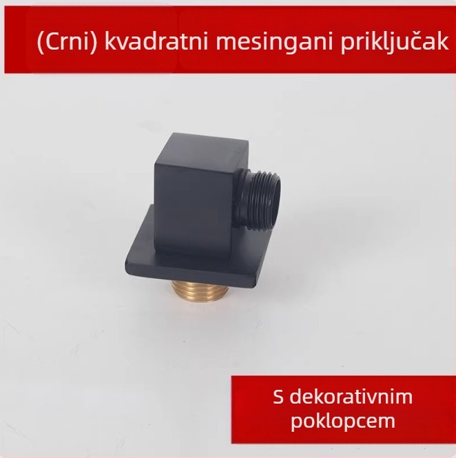 Bakreni adapter za tuš, model 6001-3, suvremeni minimalistički stil, radna temperatura 80°C