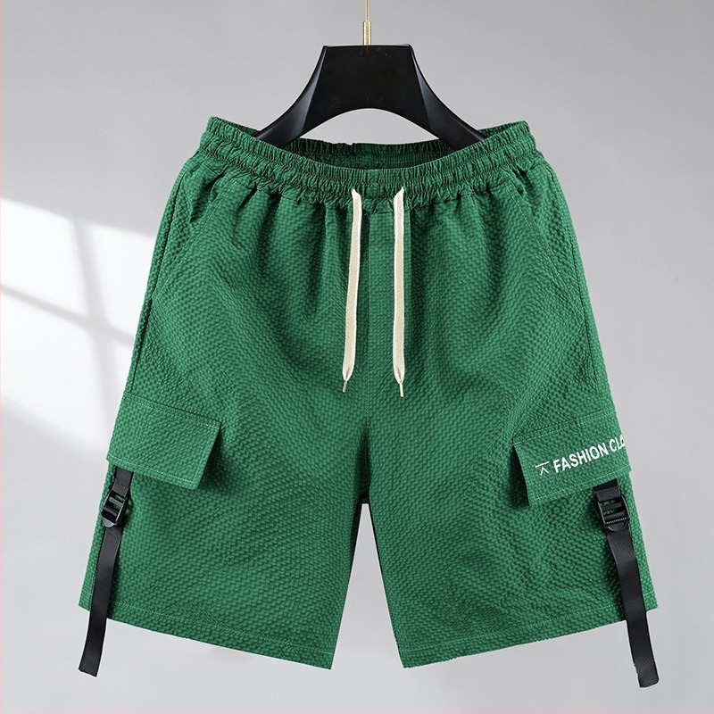 Muške sportske šorceve, široki kroj, poliester, ljeto