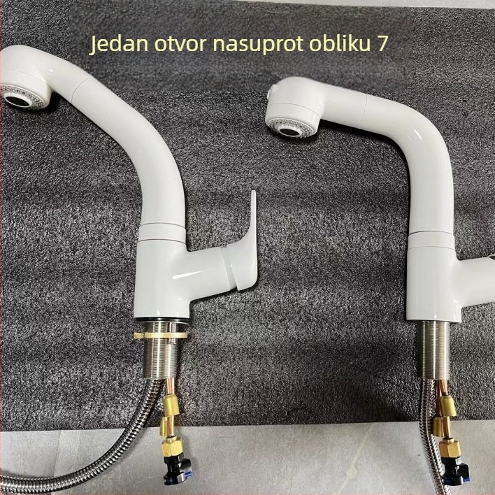 NH2622-1 Slavina za umivaonik u japanskom stilu, s dvije rupe, bakrena, keramička jezgra ventila