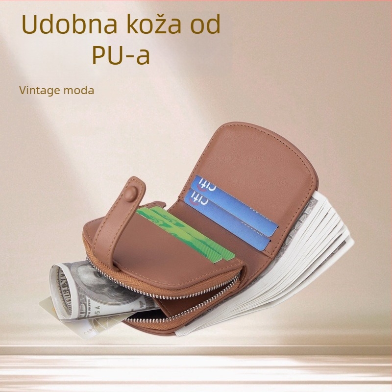 Ženski novčanik u korejskom stilu, model L-6207, PU materijal, 2-sklopni dizajn, cartoon uzorak, anime dizajn