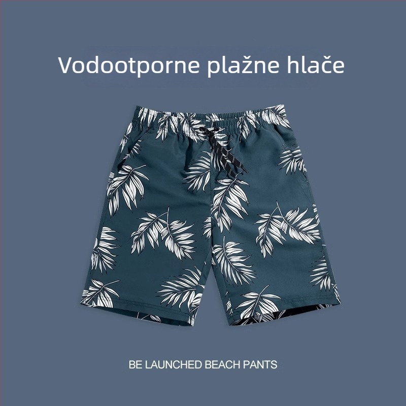 Muške ljetne plažne šorceve, ležernog kroja, brzo suše, tanki materijal, poliester 95%, otisak