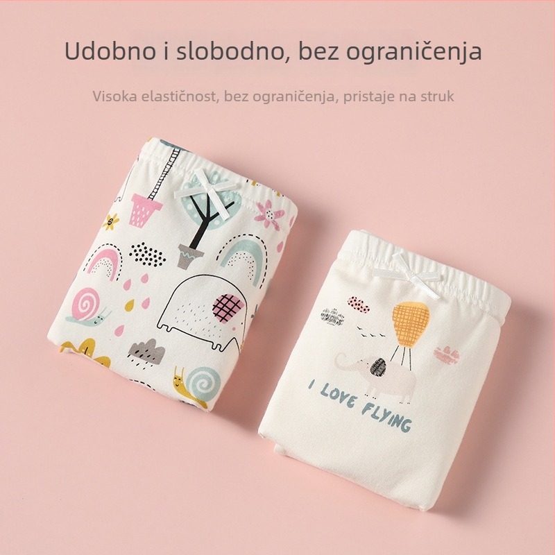Djevojačke bokserice, Modal tkanina, 52% Modal, za uzrast 3–8 godina