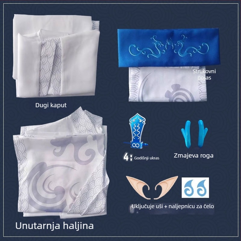 Nezha cosplay kostim – unisex, poliester 95%+, za igre i animaciju, proljeće 2025