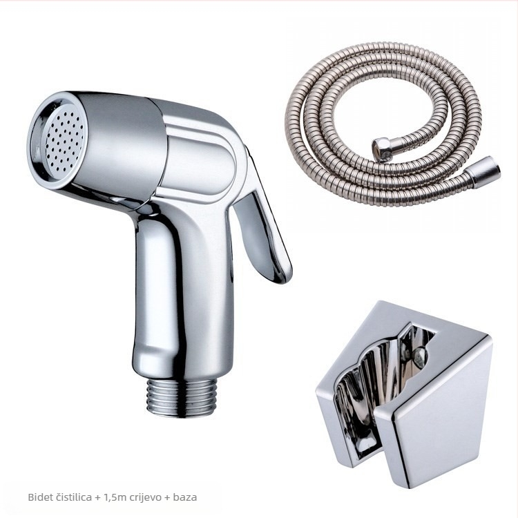 Toaletna bidet tryska — ABS, kromirani premaz, 4-punktno spoj, radna temperatura 0–90°C