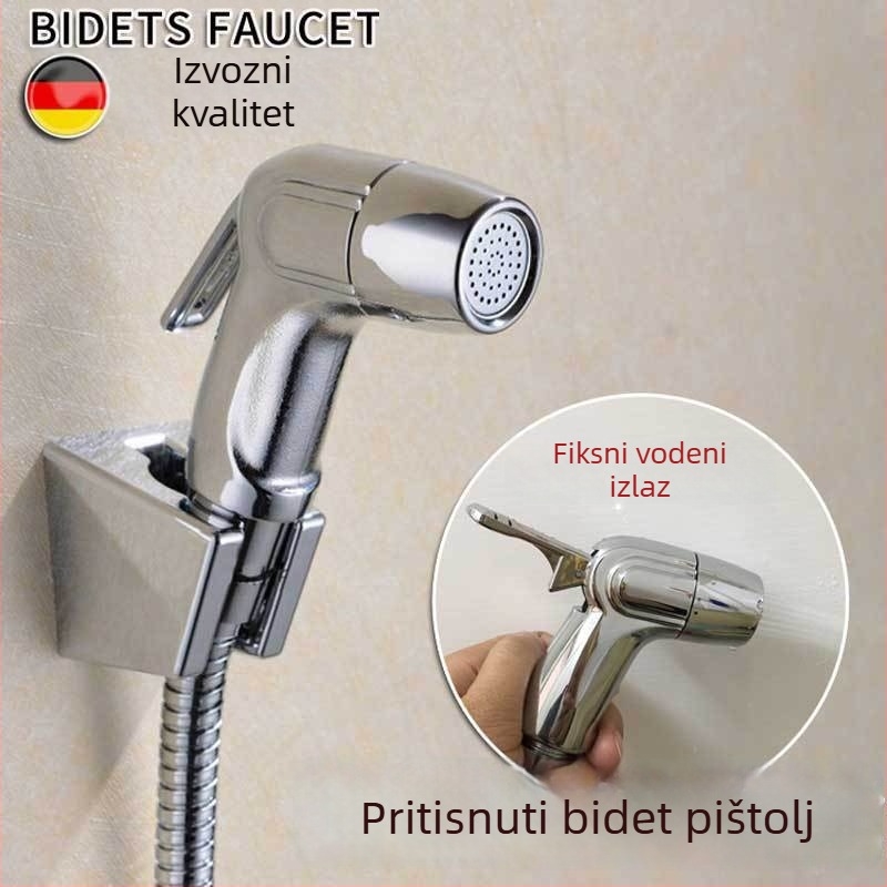 Toaletna bidet tryska — ABS, kromirani premaz, 4-punktno spoj, radna temperatura 0–90°C