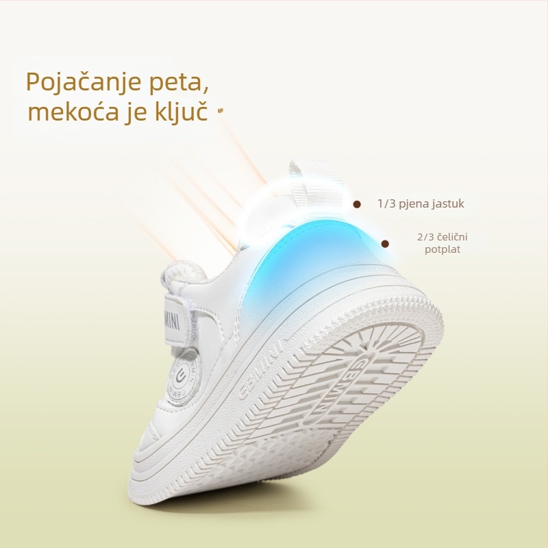Inbemini dječje tenisice s anti-slip gumom, gornji dio od sintetičke kože, Velcro zatvarač, niski dizajn, pogodne za proljeće i jesen