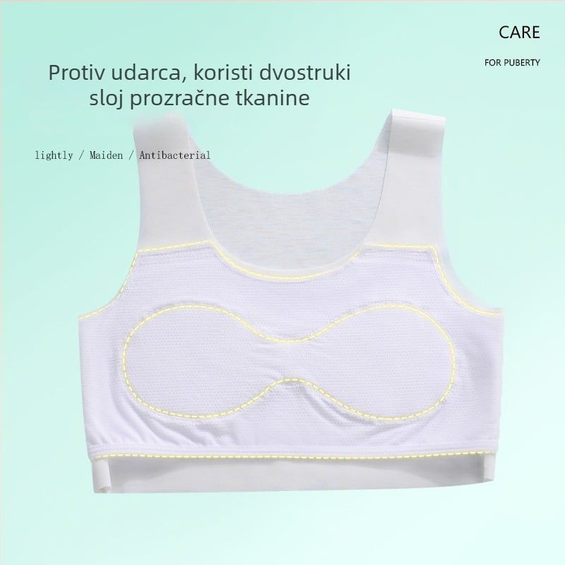 Dječji prsluk – najlon, košarica 1/2, tanki oblikovani košarica s spužvom, fiksne dvostruke naramenice, podstava od viskoze 90–95%