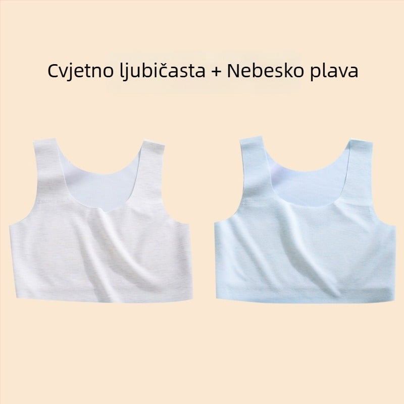 Dječji prsluk – najlon, košarica 1/2, tanki oblikovani košarica s spužvom, fiksne dvostruke naramenice, podstava od viskoze 90–95%