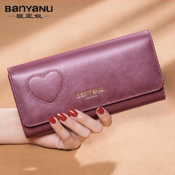 Dugi kožni clutch novčanik s geometrijskim uzorkom, gradski minimalistički stil, podstava od super vlakna, zaštita od prijevara