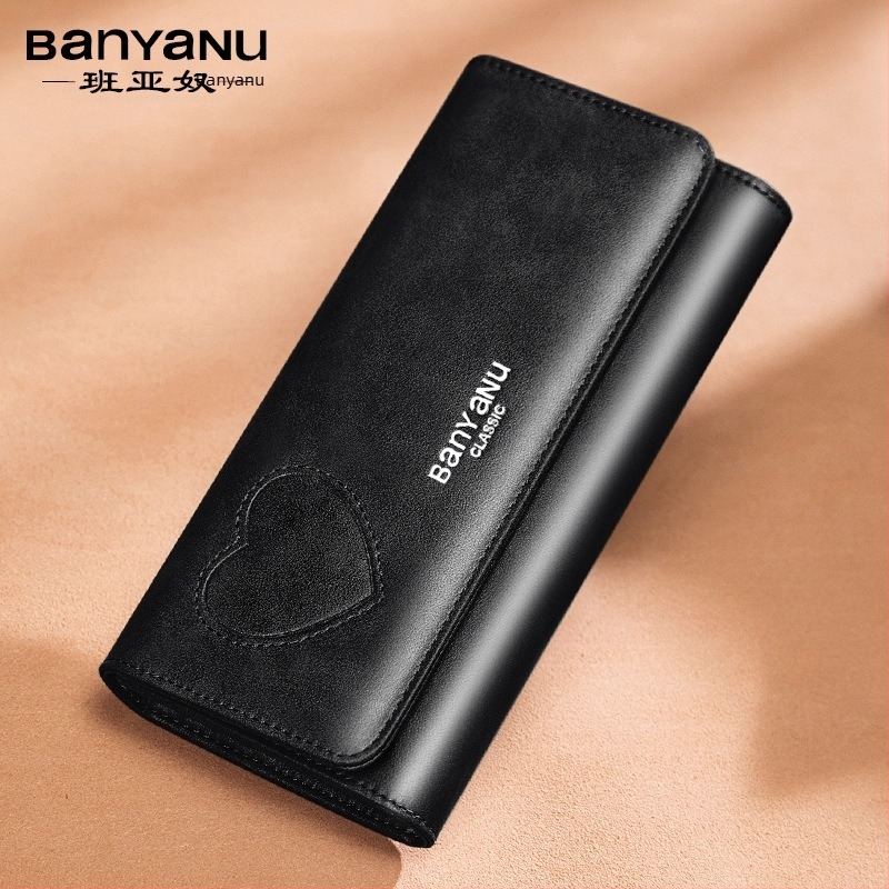 Dugi kožni clutch novčanik s geometrijskim uzorkom, gradski minimalistički stil, podstava od super vlakna, zaštita od prijevara