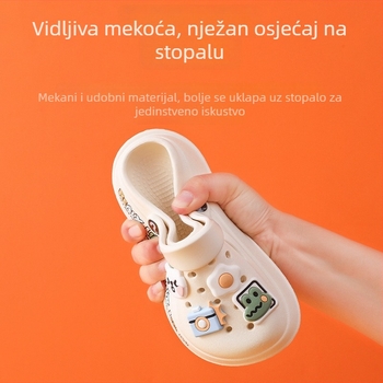 DIY dječje papuče s slatkim zečićem dizajnom, EVA gornji dio, unisex, Baotou stil, za djecu 7–12 godina, proljeće 2023