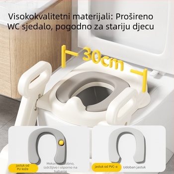 Dječja toaletna sjedalica sa stepenicama – pomoć pri obuci za dječake i djevojčice