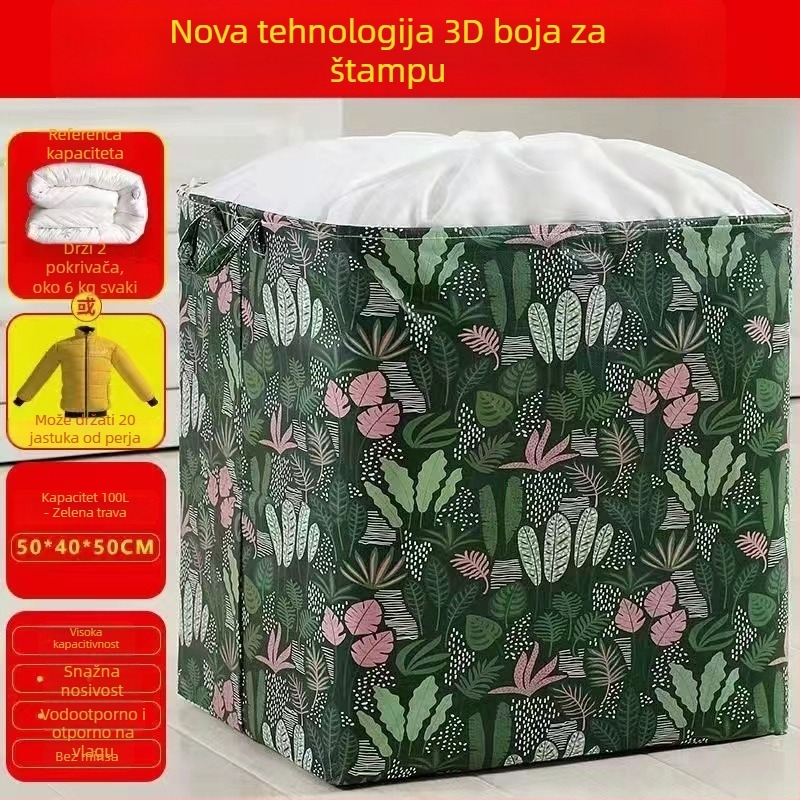 Torba za skladištenje odjeće, kubni oblik, netkano tkanje, kapacitet 100–140 L, za garderobu i spavaću sobu