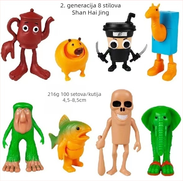 PVC privjesak iz Guangdonga, pakiran u mrežastoj vrećici, anime slika, ekskluzivno snabdijevanje preko granice