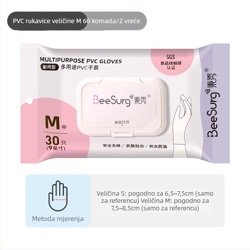 Kuhinjske nitril rukavice, prehrambena klasa, debele, vodootporne, za pranje suđa