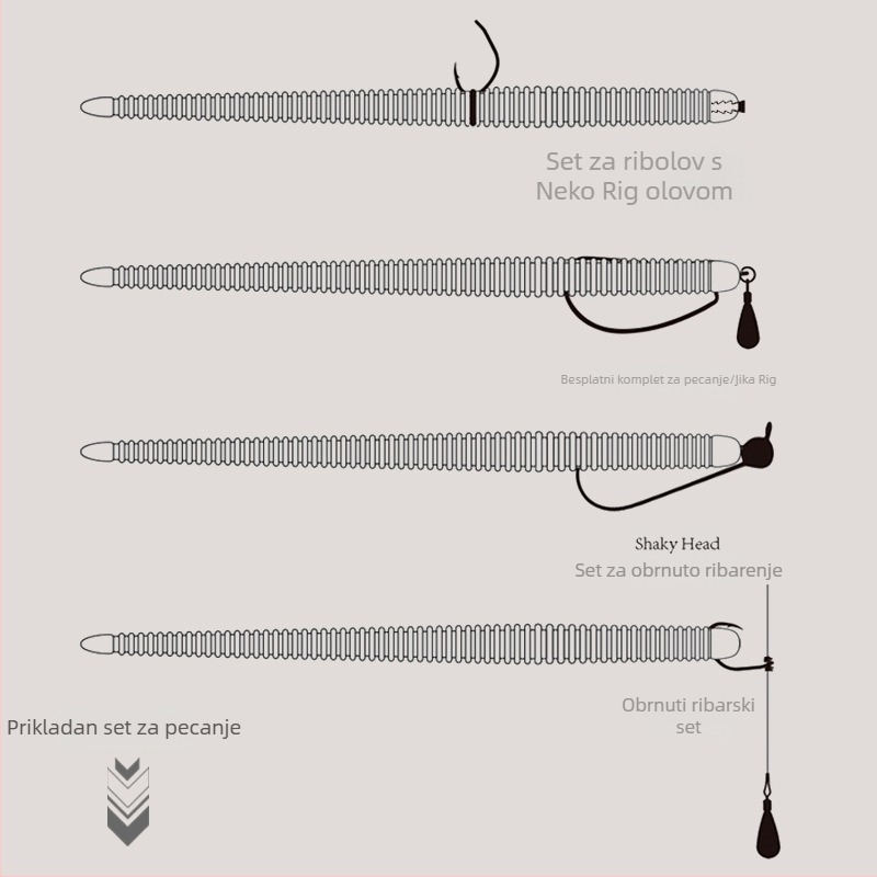 Kuka s olovnom glavom, bez bodlja, veličina 2,5, za ribolov na morskoj plaži