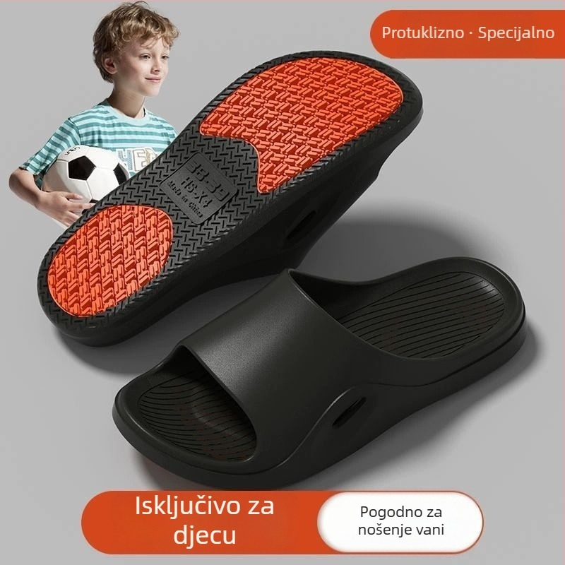 Peach Seal Dječje ljetne papuče za unutarnju upotrebu i kupaonicu – protuklizna mekana PVC podloga