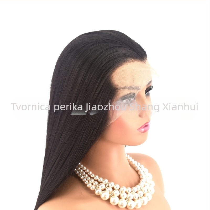 COS perika za muškarce, antički kostim, duga kosa, prednja čipka, ručno tkanje sprijeda