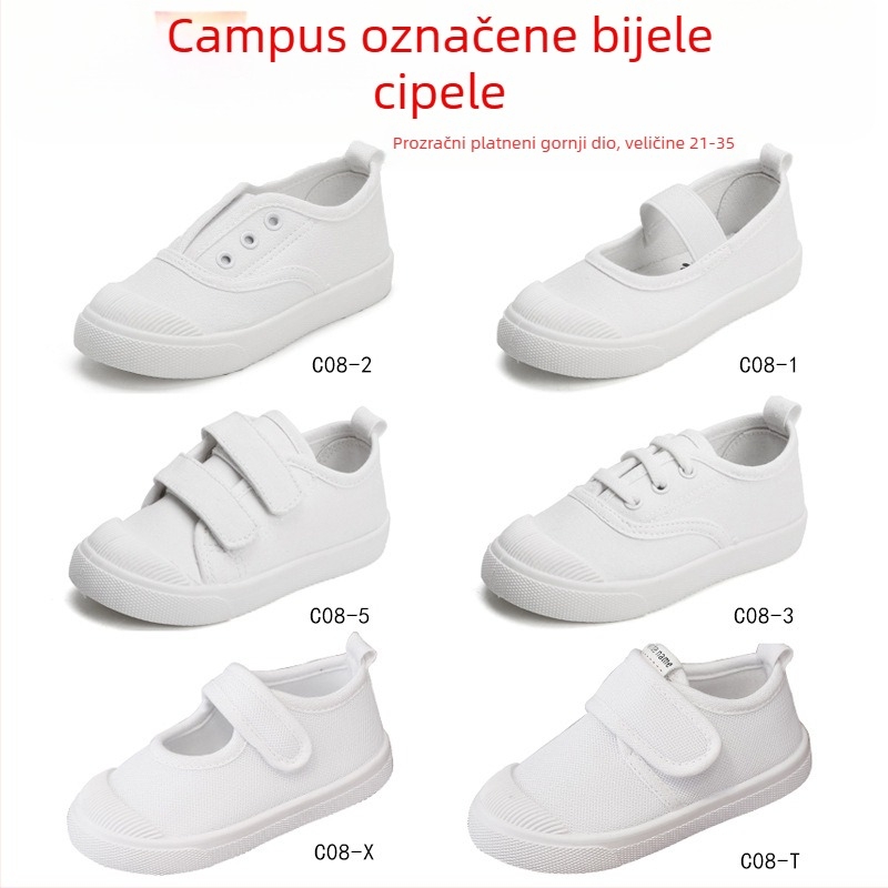 Dječje platnene tenisice s Velcro kopčanjem, niski profil, platnati gornji dio, tekstilna uloška