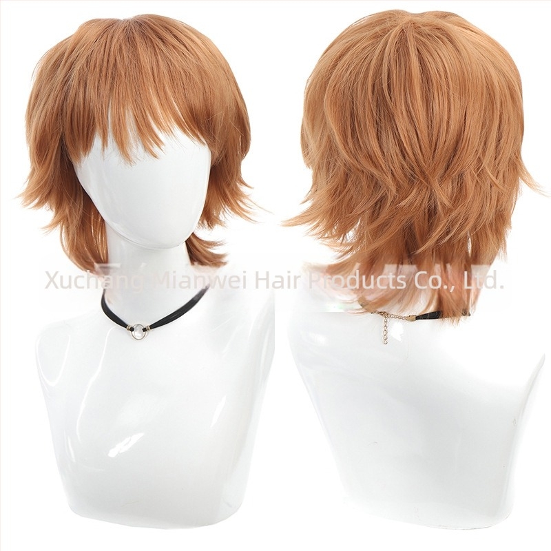 COS perika za ulogu – kratka ravna šiška, vlakna otporna na toplinu, stil igranja uloga