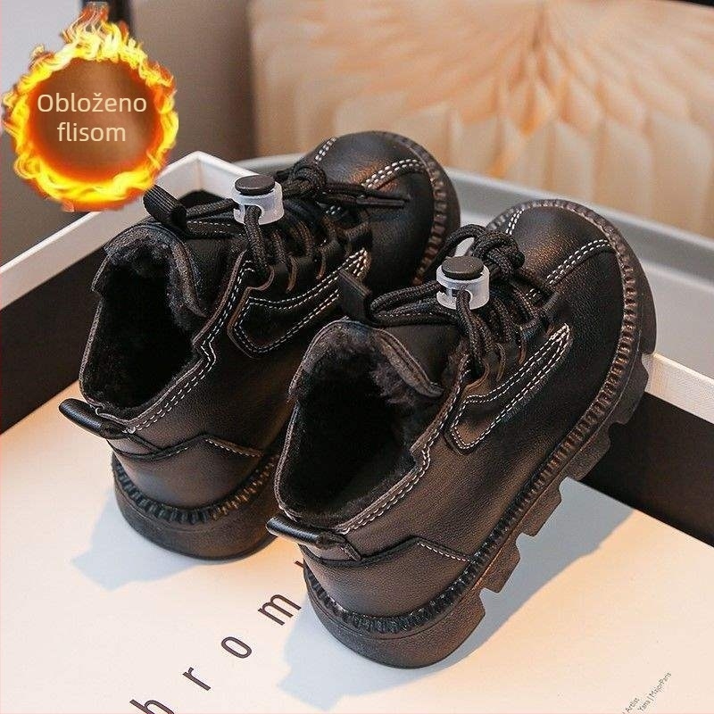 Zimske čizme za djecu 1-3 godine – fleece podstava, gornji dio od umjetne kože, potplat s mjehurićima