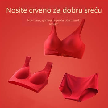 Bešavni bežični grudnjak s košaricom 3/4, tanke oblikovane košarice, fiksne dvostruke naramenice, bez kukica straga