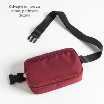 bobokey unisex torbica za prsa i struk od vodootporne Oxford tkanine s tiskom slova