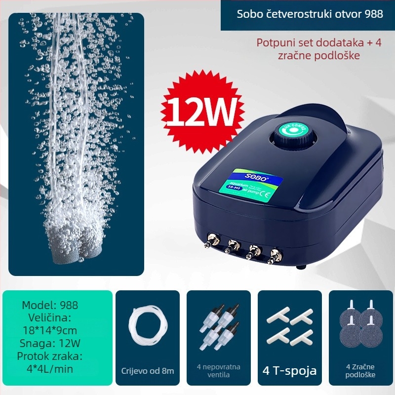 Songbao Ultra-tihi Akvarijski Oksigen Pumpa Za Kućnu Upotrebu