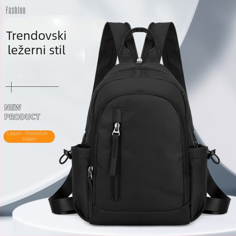Unisex ruksak od Oxford materijala za slobodno vrijeme, kapacitet ispod 20L, podstava od poliester, zakrivljeni ramenski remen