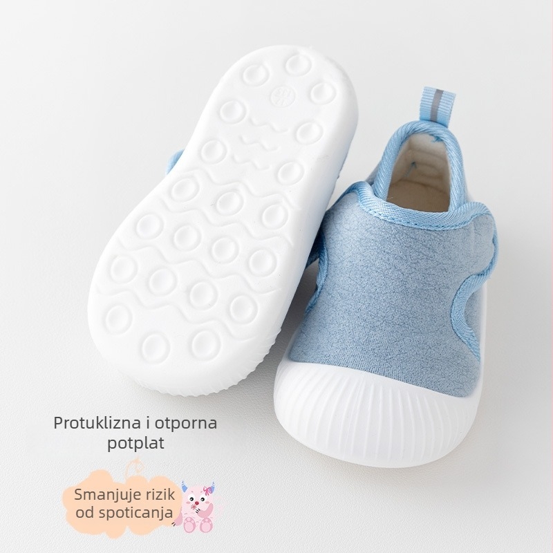 Dječje cipele za hodanje od pamuka s gornjim dijelom od najlona, jesen-zima, protuklizne, tople i udobne