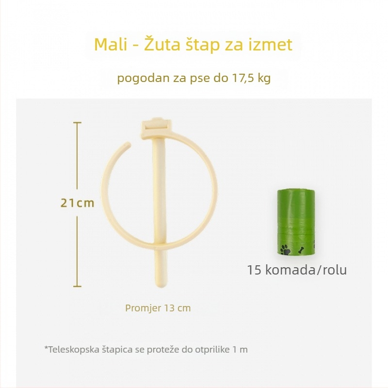 Alat za skupljanje psećeg izmeta za šetnje na otvorenom