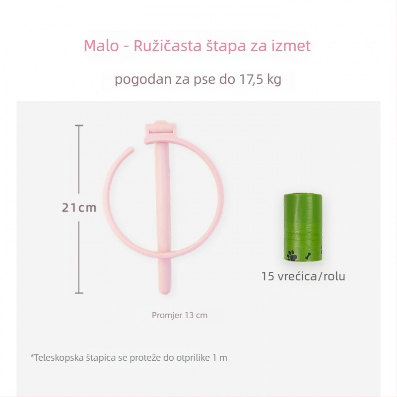 Alat za skupljanje psećeg izmeta za šetnje na otvorenom