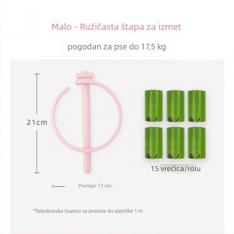 Alat za skupljanje psećeg izmeta za šetnje na otvorenom