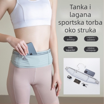 Lycra sportska torbica za struk, prozračna, protiv krađe, smanjenje opterećenja, za vanjske sportove, unisex